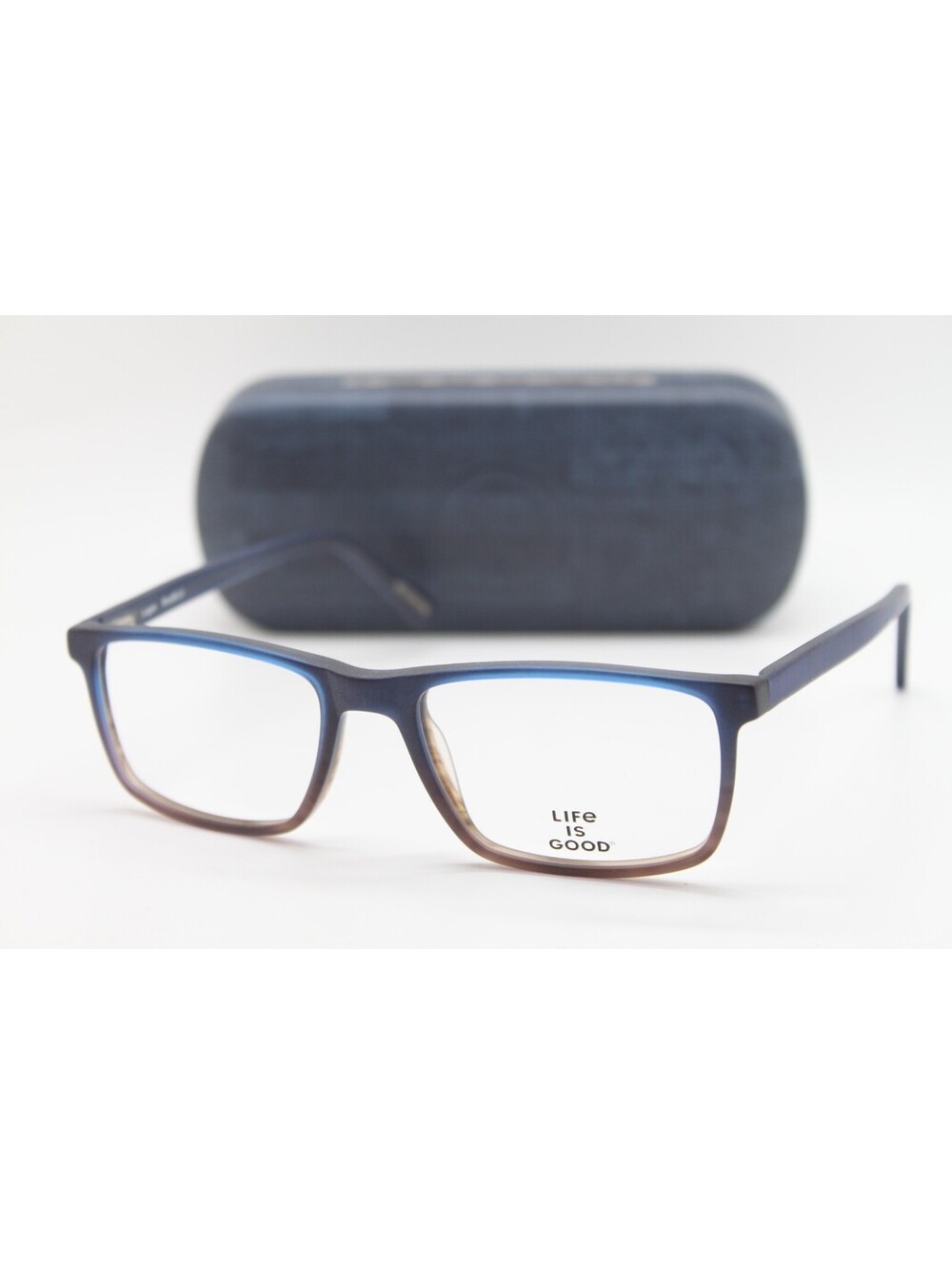 NEW LIFE IS GOOD LOGAN BLUE (BLU) AUTHENTIC EYEGLASSES W/CASE 54-18